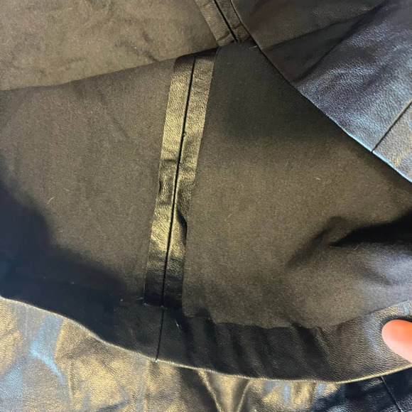 Vince Camuto Black A-line Faux Leather Skirt 4 - Picture 5 of 9